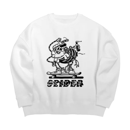 "SPIDER SLIDER" Big Crew Neck Sweatshirt