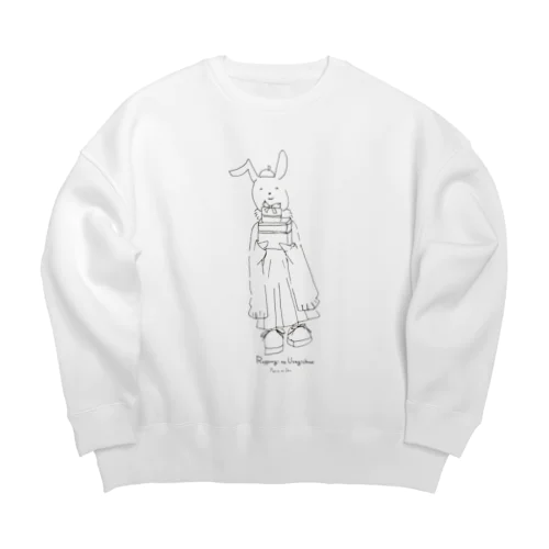 六本木のうさぎちゃん　パリに行く Big Crew Neck Sweatshirt