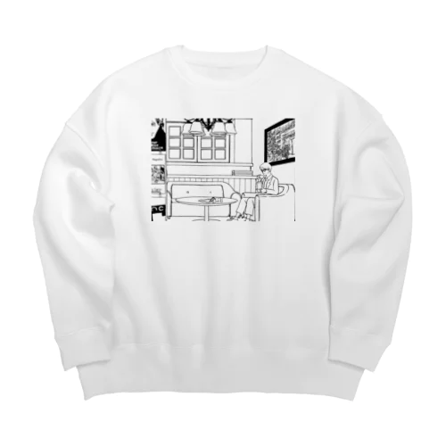 不思議なゆずるくん Big Crew Neck Sweatshirt