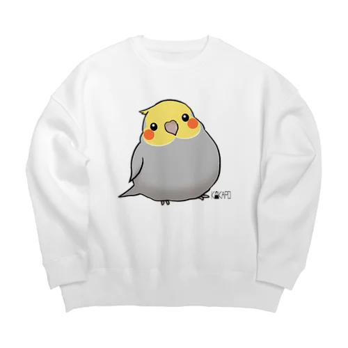 *KAKAPO*のふんわりオカメインコちゃん(のまる) Big Crew Neck Sweatshirt