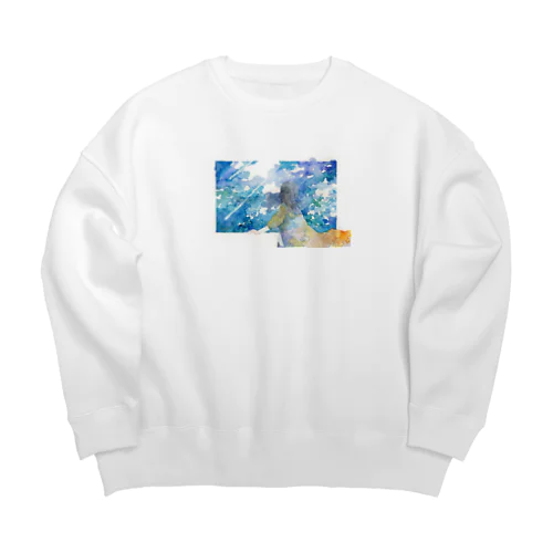 空を飲む Big Crew Neck Sweatshirt