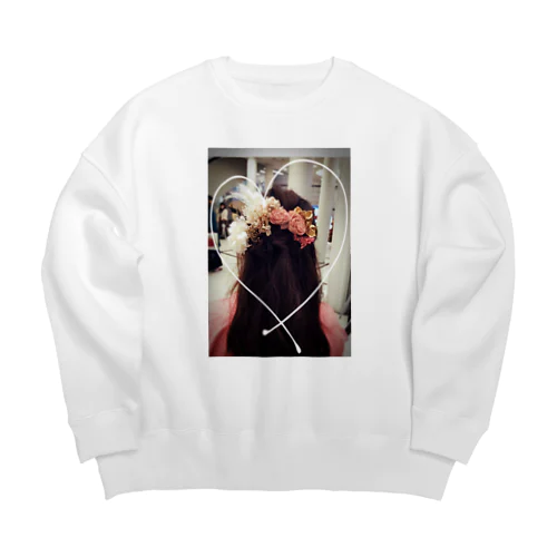 後姿の女性 Big Crew Neck Sweatshirt