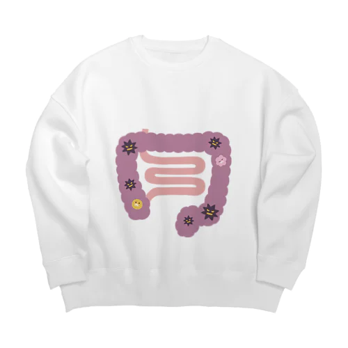 人体のなぞ。悪玉菌増えちゃった大腸。 Big Crew Neck Sweatshirt