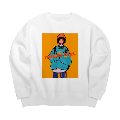 University Big Crew Neck Sweatshirt