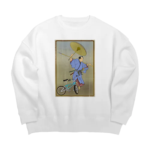 "bmx samurai" #1 Big Crew Neck Sweatshirt