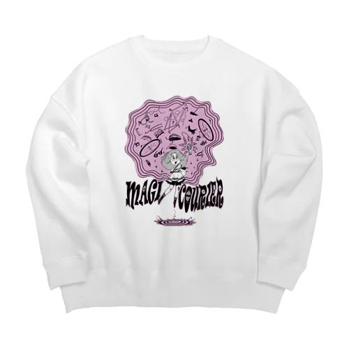 “MAGI COURIER” pink #1 Big Crew Neck Sweatshirt