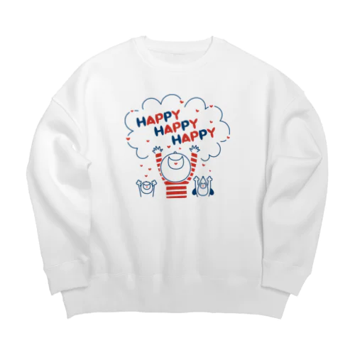 HAPPY HAPPY HAPPY！上を向いて笑おう！ Big Crew Neck Sweatshirt