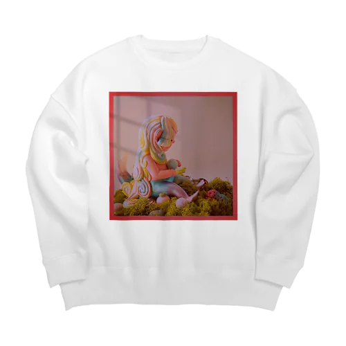 赤ちゃんアマビエ Big Crew Neck Sweatshirt