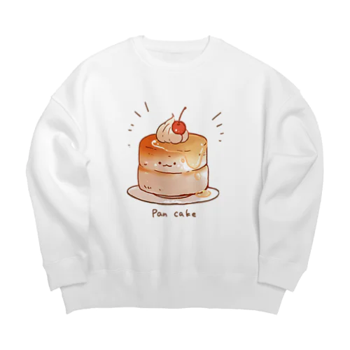 苔京印　レトロパンケーキグッズ Big Crew Neck Sweatshirt