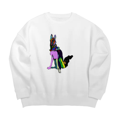 カラフルな犬 / colorfuldoggy Big Crew Neck Sweatshirt