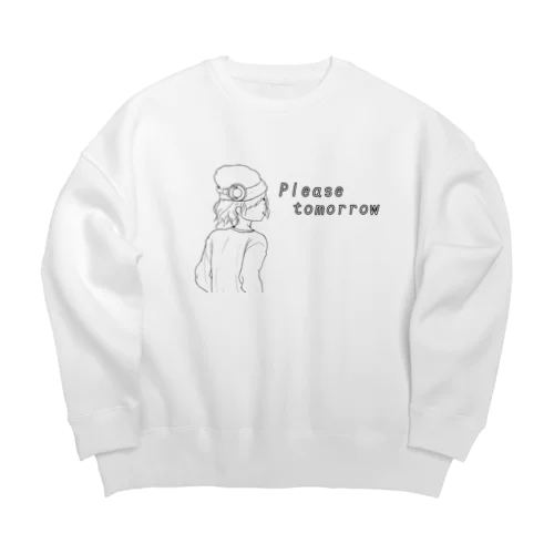 ヘッドホンの女.2 Big Crew Neck Sweatshirt