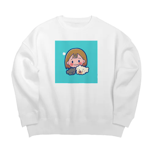 もっちとれんれん Big Crew Neck Sweatshirt