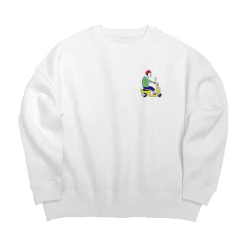 ばいく Big Crew Neck Sweatshirt