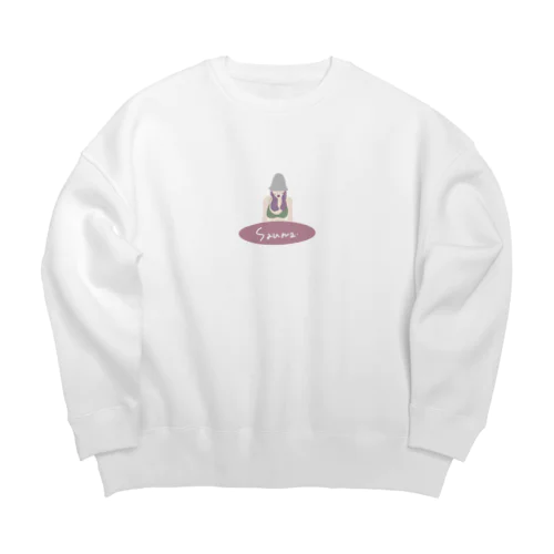 サウナガール🧖‍♀️🍑🤍 Big Crew Neck Sweatshirt