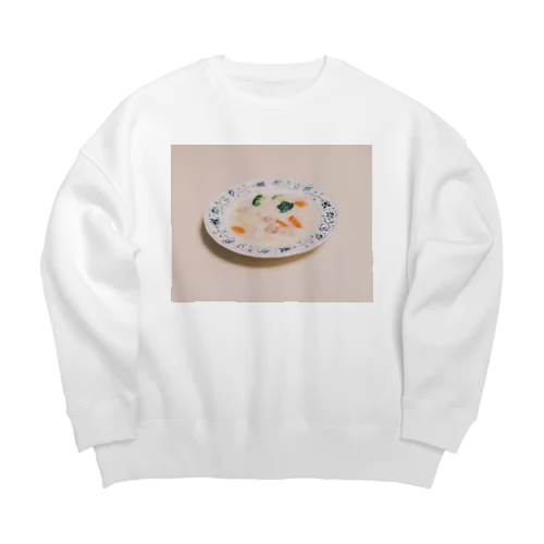 クリームシチュー Big Crew Neck Sweatshirt