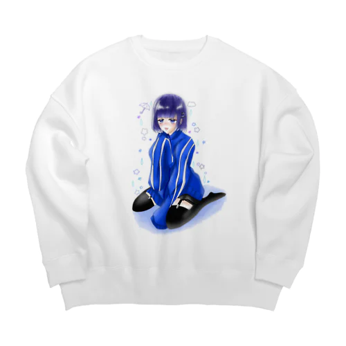 雨と星 地雷女子 Big Crew Neck Sweatshirt