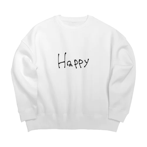 Happyロゴ Big Crew Neck Sweatshirt