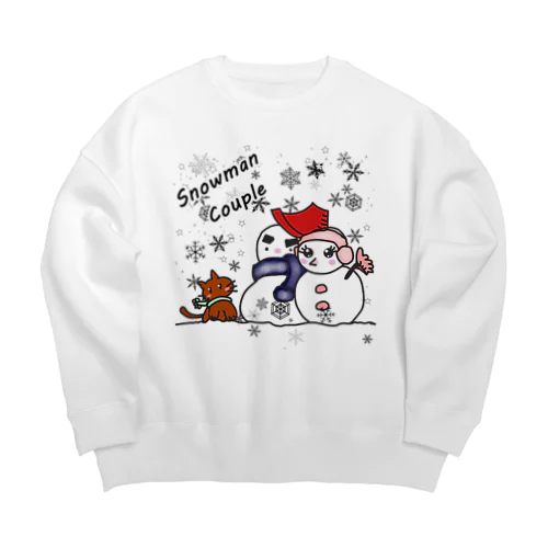 雪だるまちゃんカップル Big Crew Neck Sweatshirt