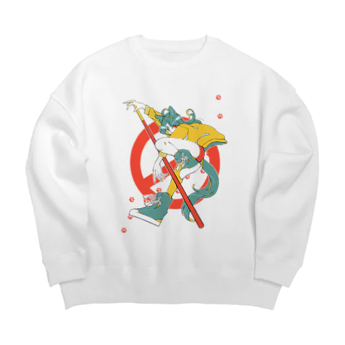 ぽっきんにゃべイベ Big Crew Neck Sweatshirt