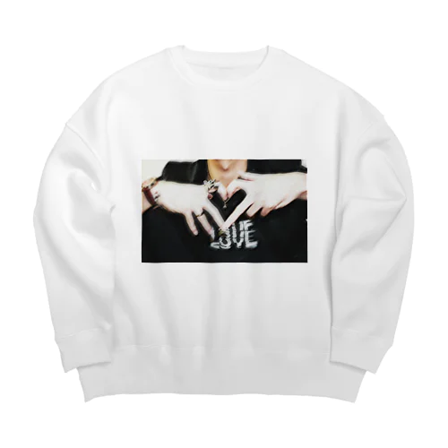 Rock Heartグラフィックビックシルエットスウェット Big Crew Neck Sweatshirt