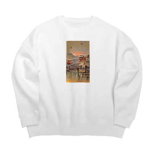 Ukiyoe Big Crew Neck Sweatshirt