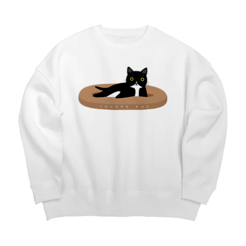 タキシードにゃん Big Crew Neck Sweatshirt