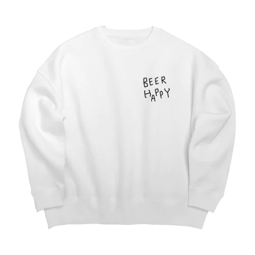 Beer Happy Big Crew Neck Sweatshirt