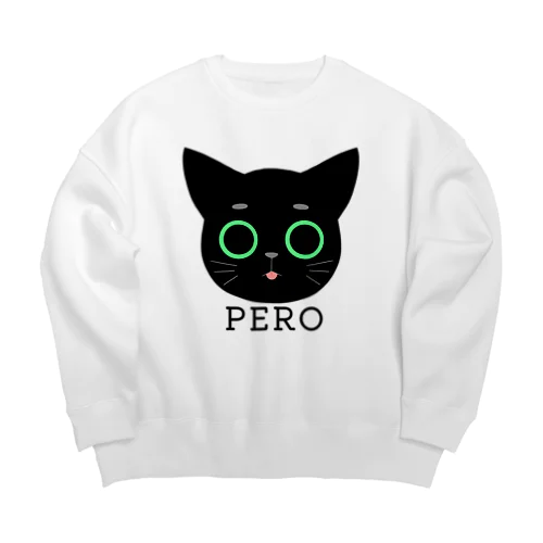 べろしまい忘れ猫ちゃん Big Crew Neck Sweatshirt