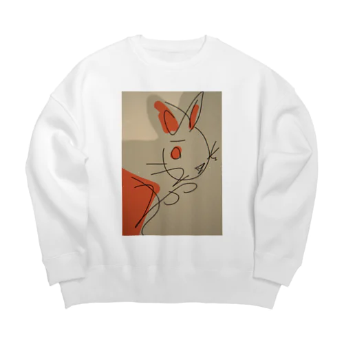 不満そうな顔で見ないで Big Crew Neck Sweatshirt