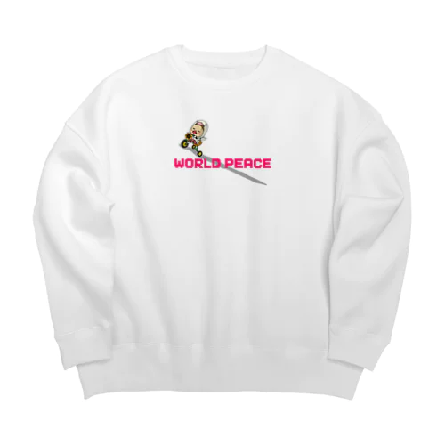 世界平和だよ！さげみちゃん（ドット文字） Big Crew Neck Sweatshirt