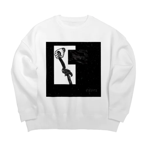 flower sweatshirt white/ash Big Crew Neck Sweatshirt