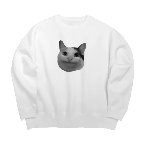 ブルーガ 猫 スウェット Big Crew Neck Sweatshirt