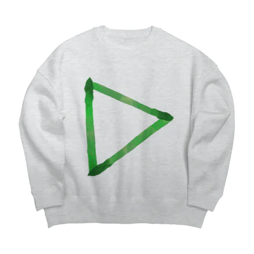 アスパラ三角２ Big Crew Neck Sweatshirt