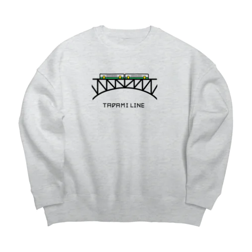 【只見線】橋梁とキハE120形🚃🌉 Big Crew Neck Sweatshirt