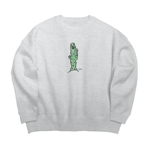 サボテン Big Crew Neck Sweatshirt