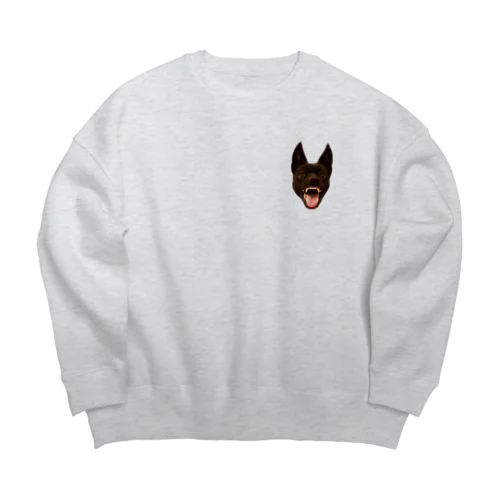 かわいいわんちゃん Big Crew Neck Sweatshirt