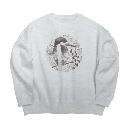 見返りカワセミ Big Crew Neck Sweatshirt