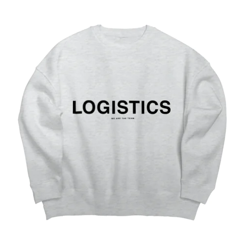 LOGISTICS BLACK LOGO Big Crew Neck Sweatshirt