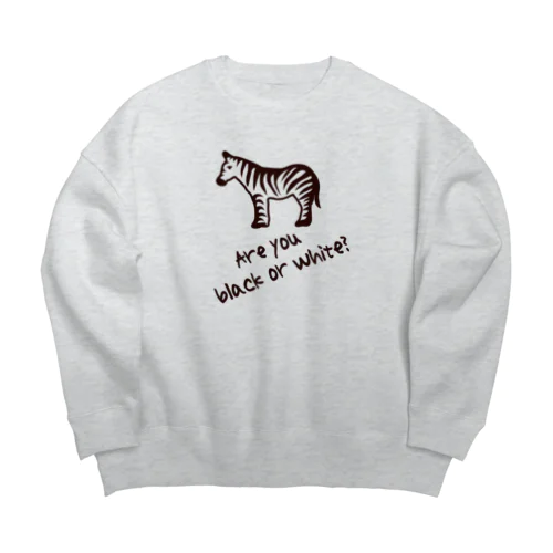 黒でも白でもなく Big Crew Neck Sweatshirt