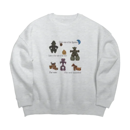 土偶の静かな声 Big Crew Neck Sweatshirt