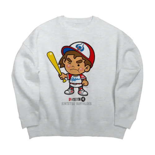 ★A★猛牛！いてまえ!! 打線「魂」《ファンシーバッファ君》 Big Crew Neck Sweatshirt