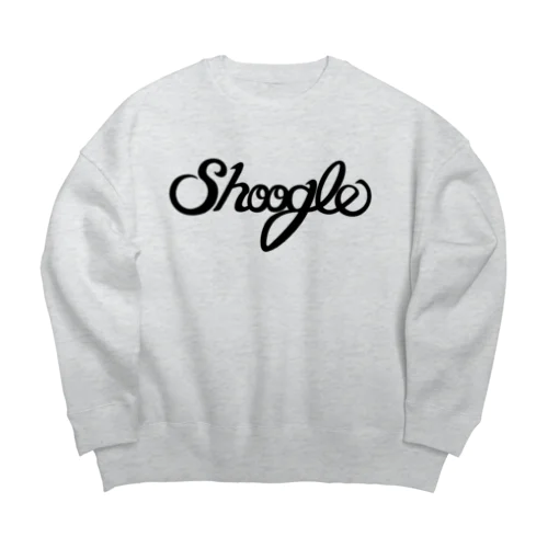 シューグル(Shoogle)ロゴ 黒字 ビッグシルエットスウェット