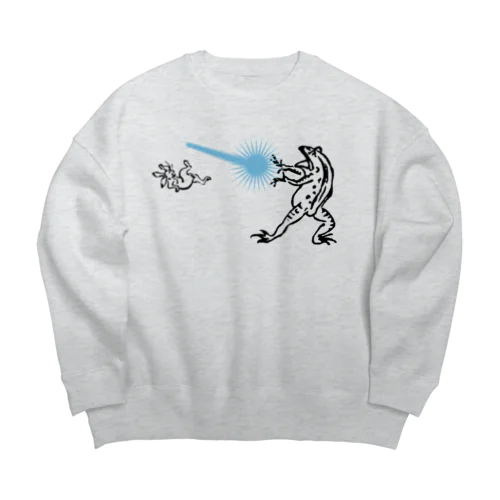 鳥獣人物戯画　カメハメ波 Big Crew Neck Sweatshirt