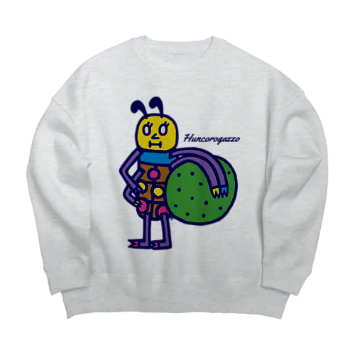 【audace × フクハラアキコ】フンコロガッソ 持つ Big Crew Neck Sweatshirt