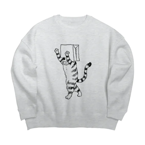 ふくろねこ（ねこかもいぬかも） Big Crew Neck Sweatshirt