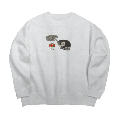 優しいコロポックル Big Crew Neck Sweatshirt