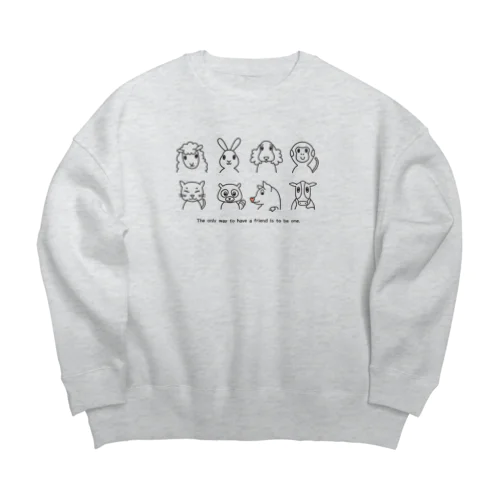 動物大集合！（チャリティー） Big Crew Neck Sweatshirt