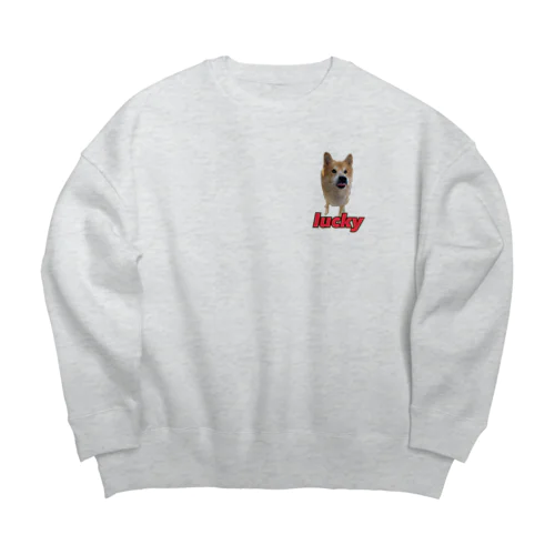 ラッキーと遊びに行こう！スウェット Big Crew Neck Sweatshirt