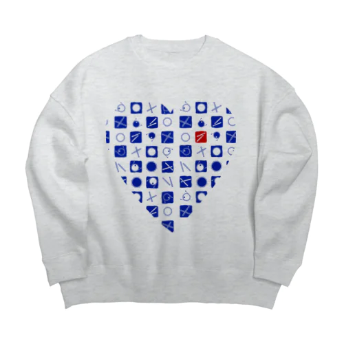 【ドラムの日2022】ドラム市松ハート Big Crew Neck Sweatshirt