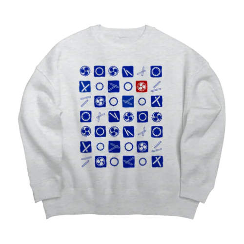 【和太鼓の日2022】和太鼓市松 Big Crew Neck Sweatshirt